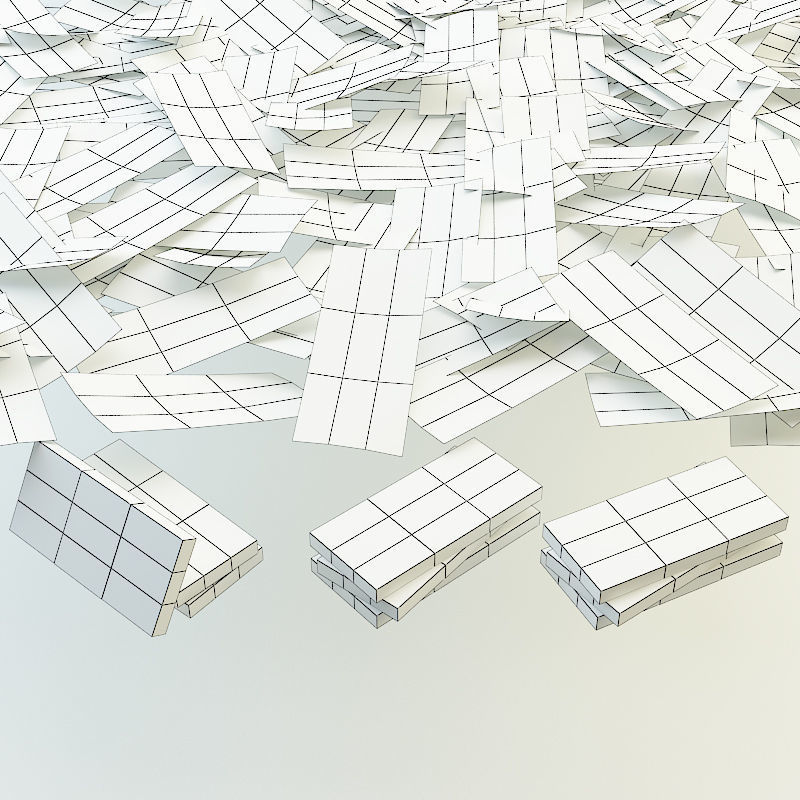 Euro banknotes 3D model_6