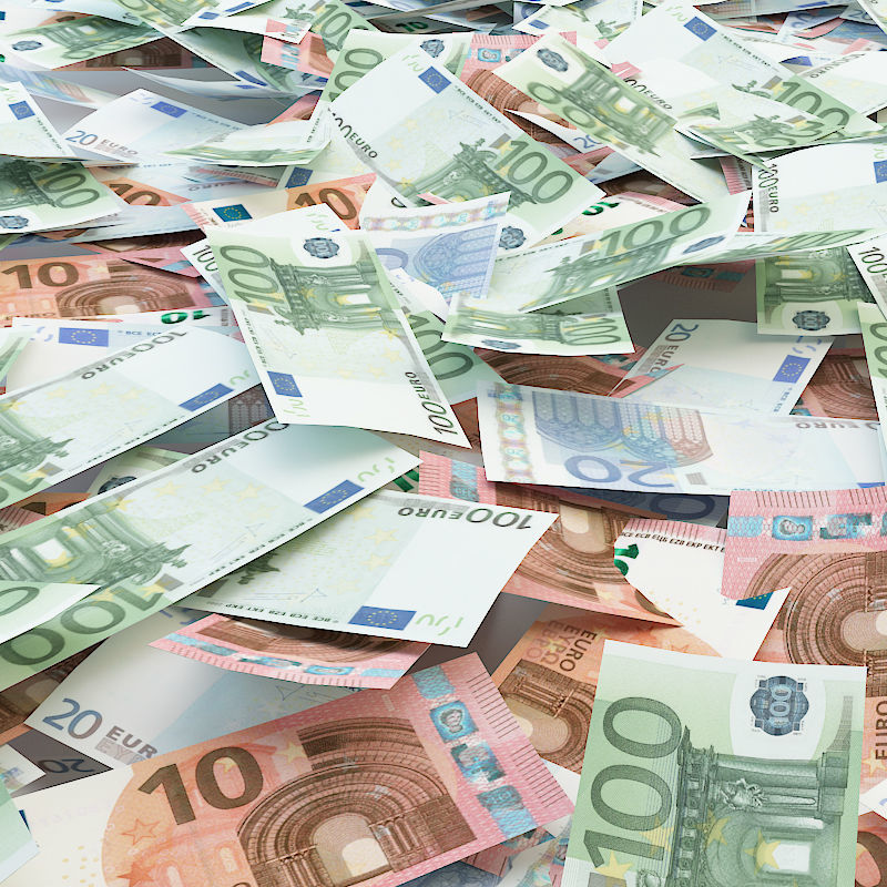 Euro banknotes 3D model_1