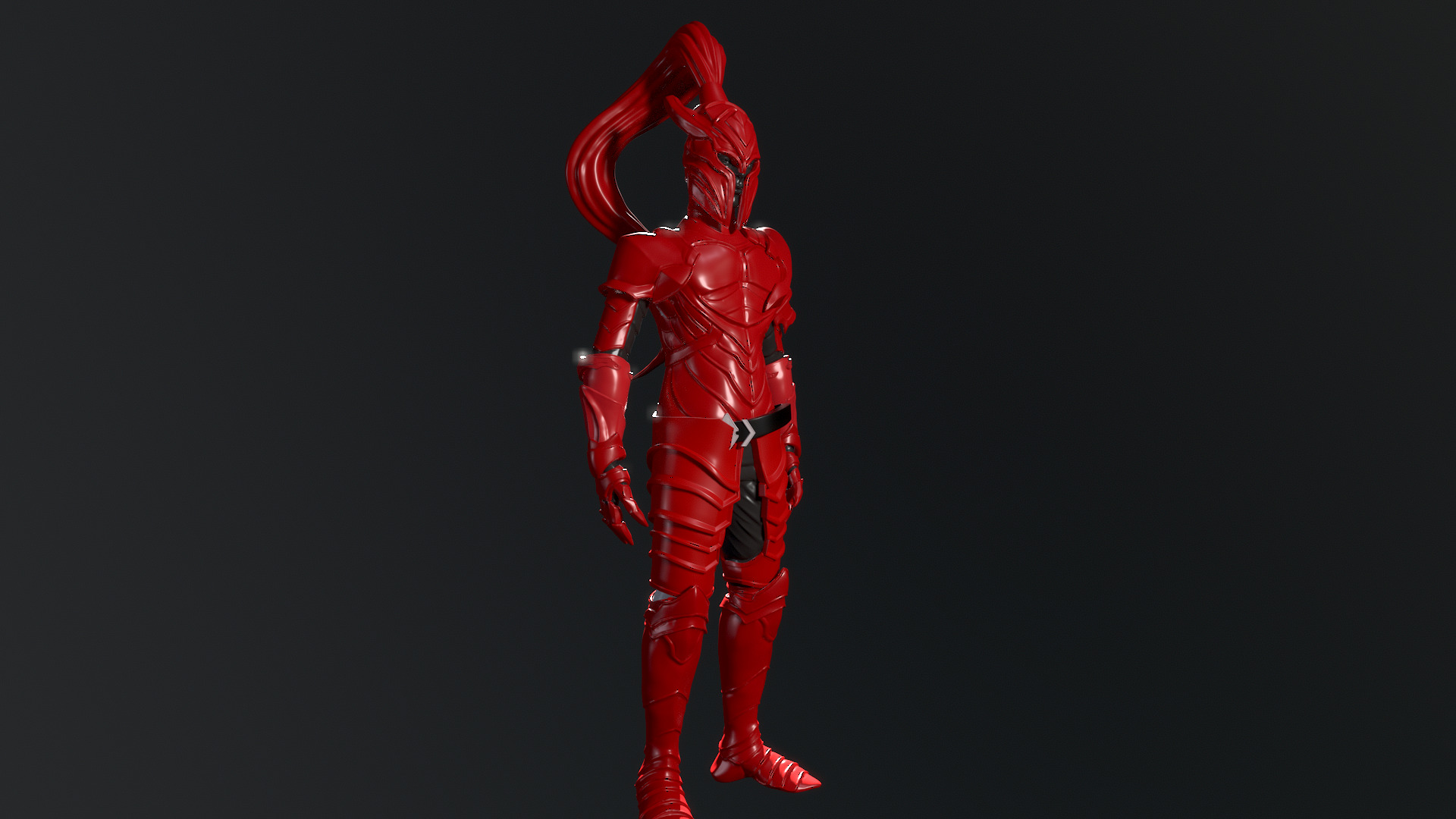 Crimson Sentinel Helmet and Armor 3D print model_1