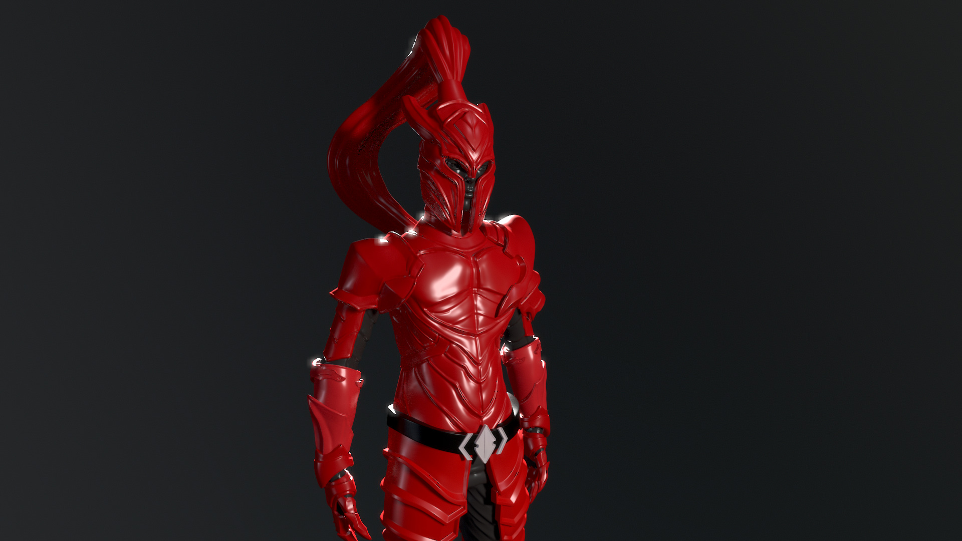 Crimson Sentinel Helmet and Armor 3D print model_6