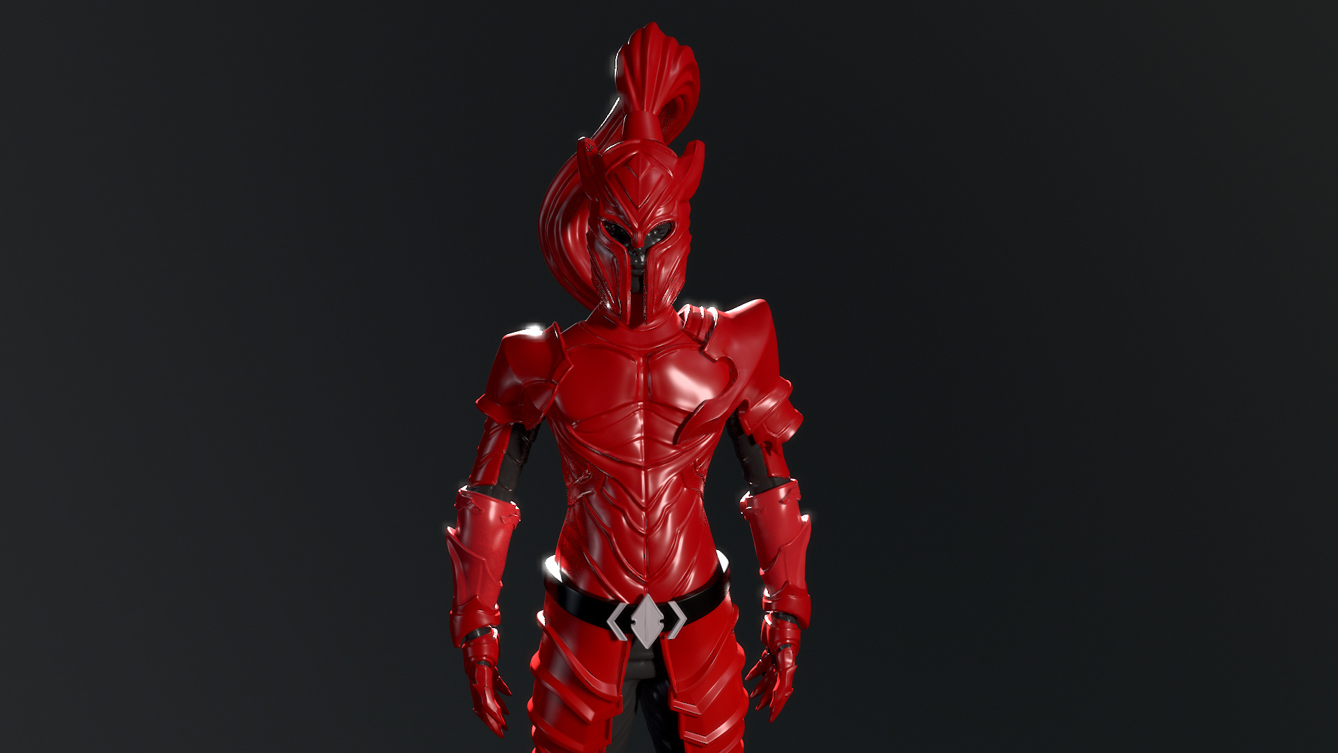 Crimson Sentinel Helmet and Armor 3D print model_5