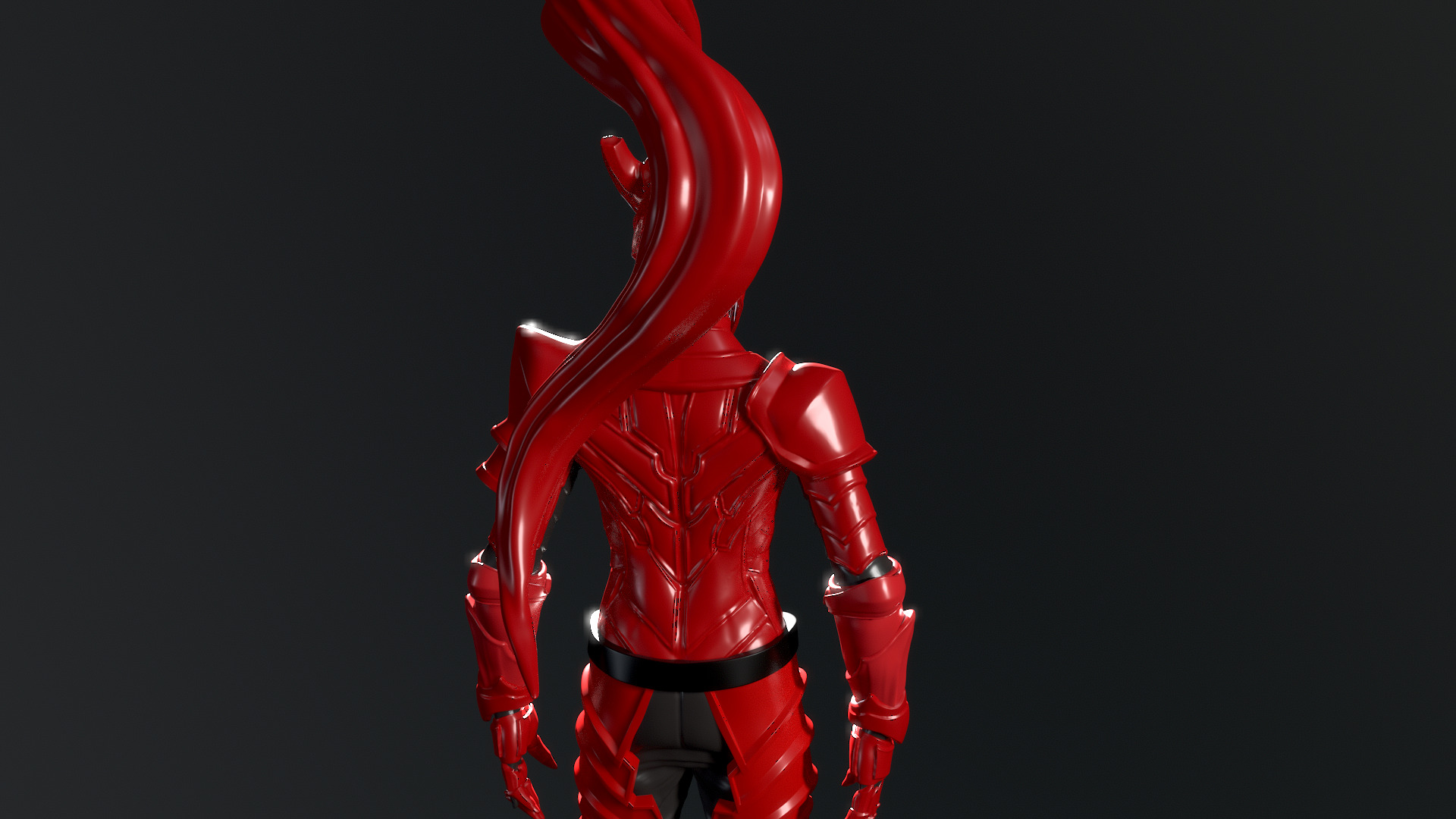 Crimson Sentinel Helmet and Armor 3D print model_7