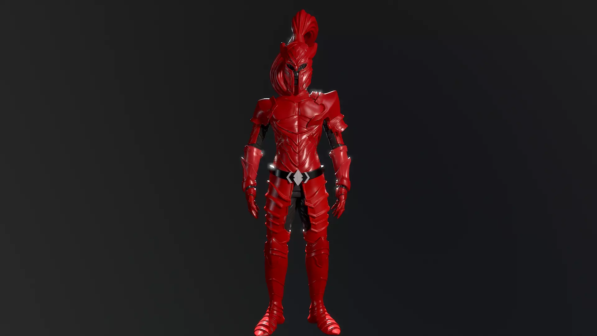 Crimson Sentinel Helmet and Armor 3D print model_0