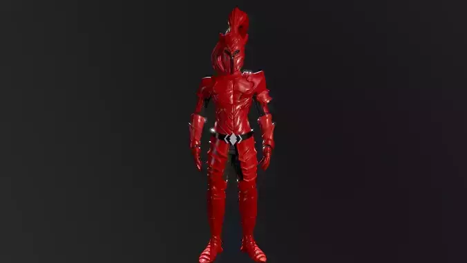 Crimson Sentinel Helmet and Armor