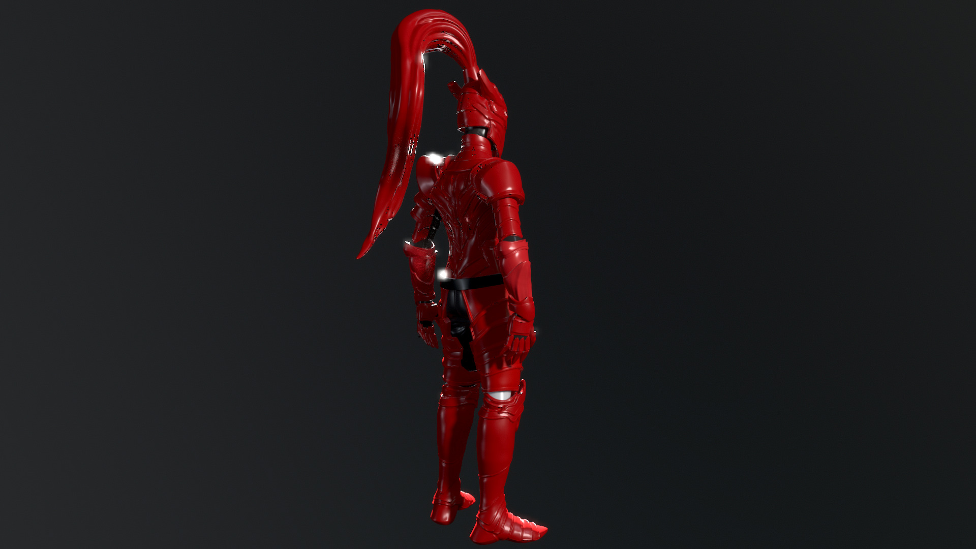 Crimson Sentinel Helmet and Armor 3D print model_3