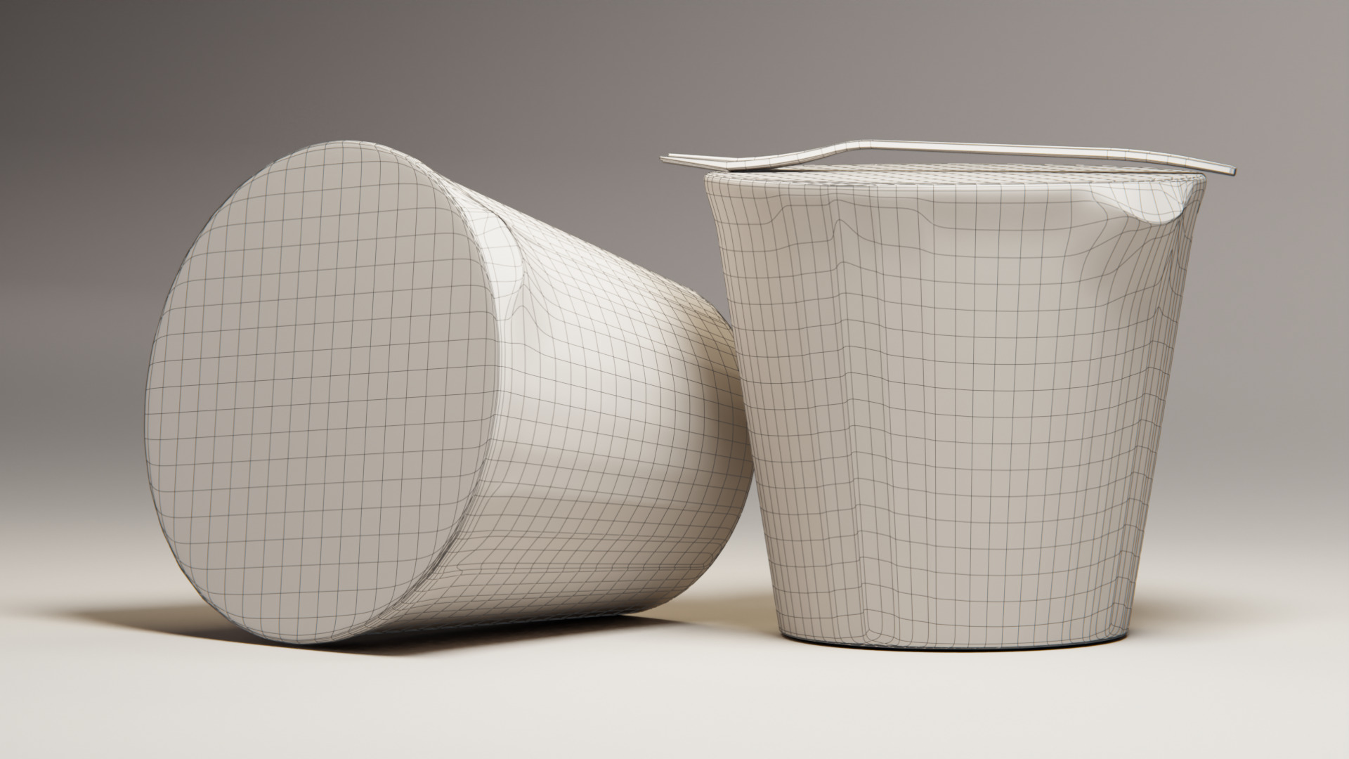 Instant ramen Stall - Cartoon Game Isometric Low-poly 3D model_15