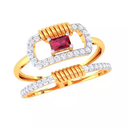 Printable 3D jewelry model of Lady diamond ring