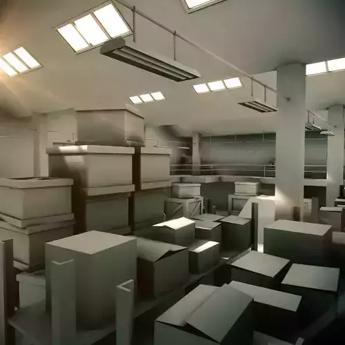 Warehouse interior 3D model