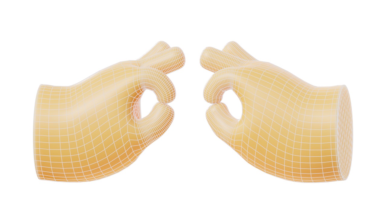 Cartoon Hands Illustration Icon Pack 3D Model Collection_13