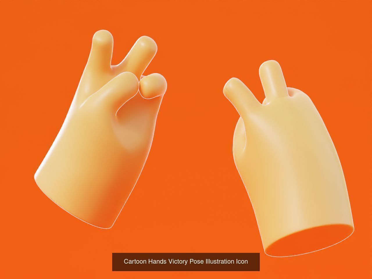 Cartoon Hands Illustration Icon Pack 3D Model Collection_25