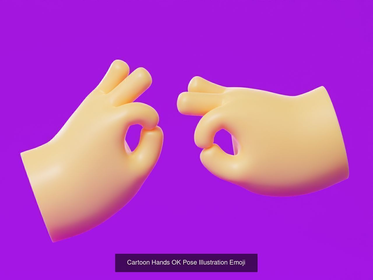 Cartoon Hands Illustration Icon Pack 3D Model Collection_11