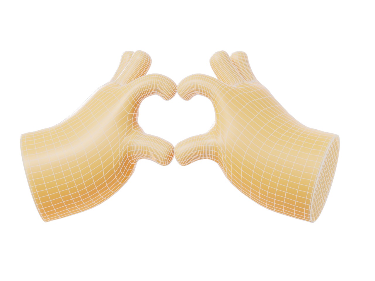 Cartoon Hands Illustration Icon Pack 3D Model Collection_7