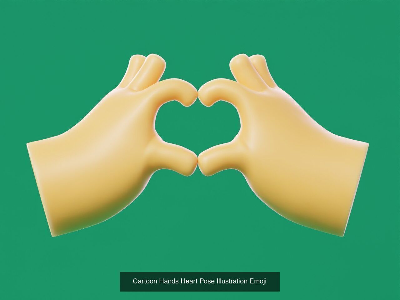 Cartoon Hands Illustration Icon Pack 3D Model Collection_5