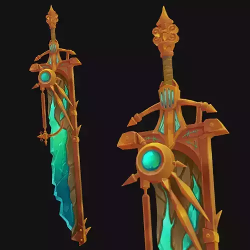 Stylized handpaint Sword PBR