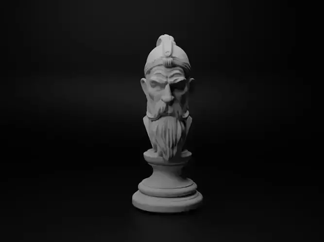 Shama Bust Chess 3D print model
