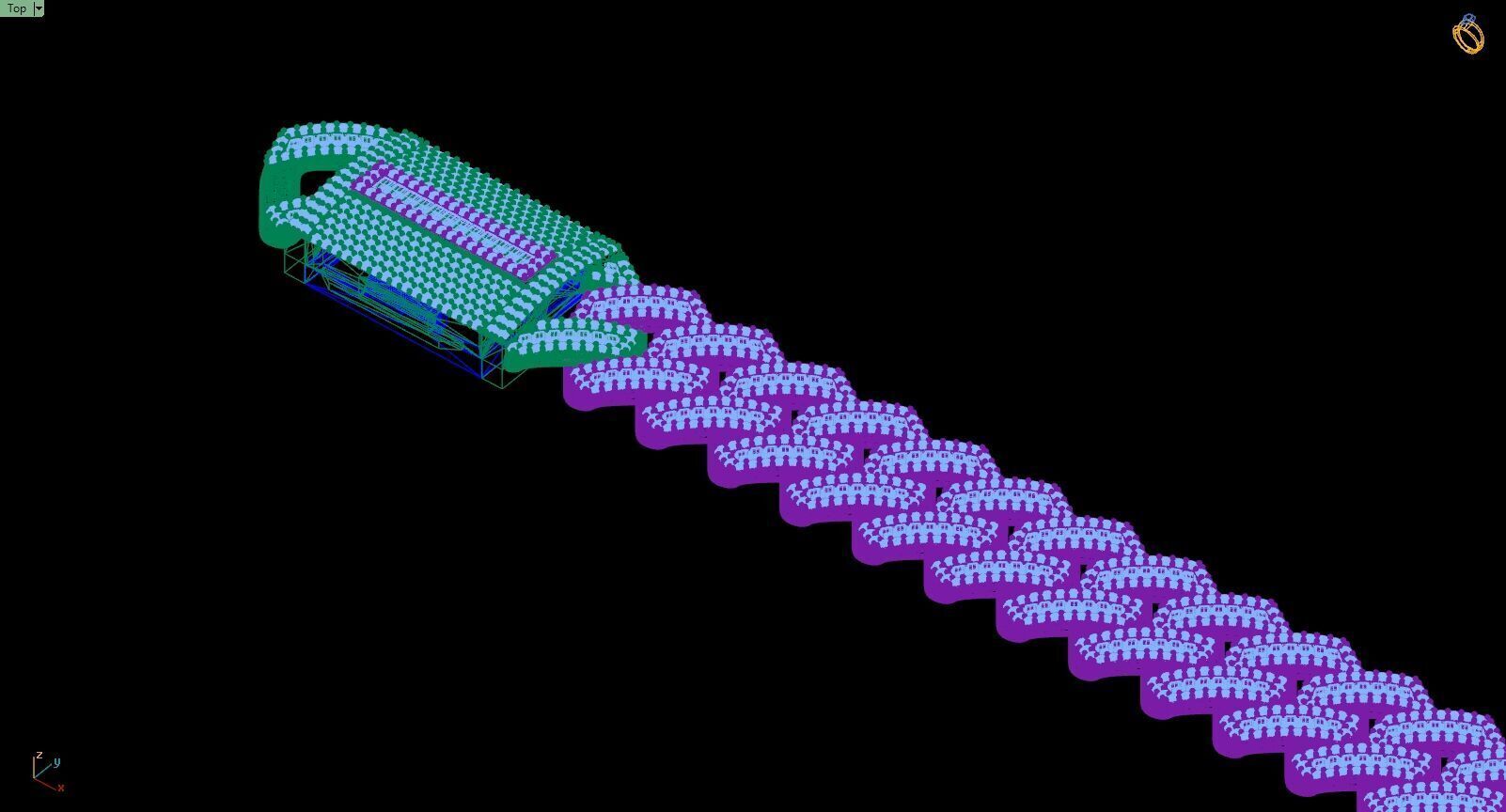 Custom Cuban Diamond Chain - Baguettes Chain - Miami Link 3D print model_18