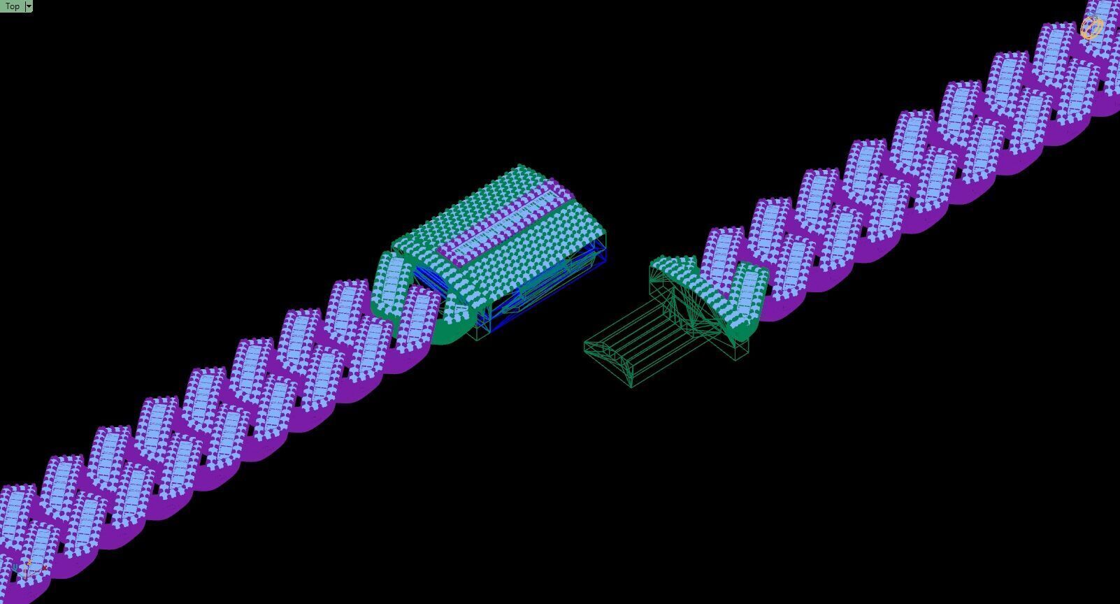 Custom Cuban Diamond Chain - Baguettes Chain - Miami Link 3D print model_16