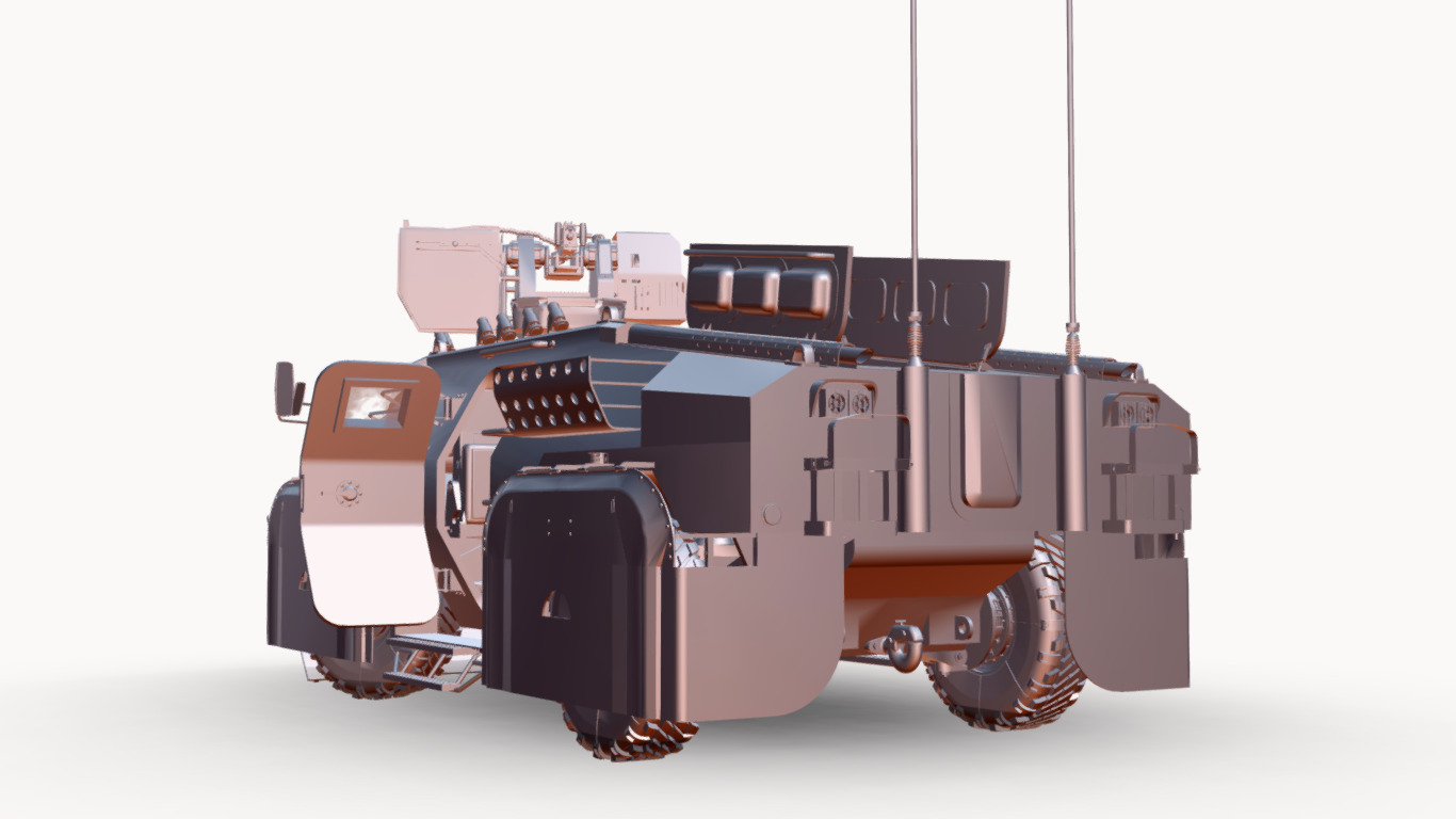 CONCEITO KAWE 4X4 BOPE Low-poly 3D model_19