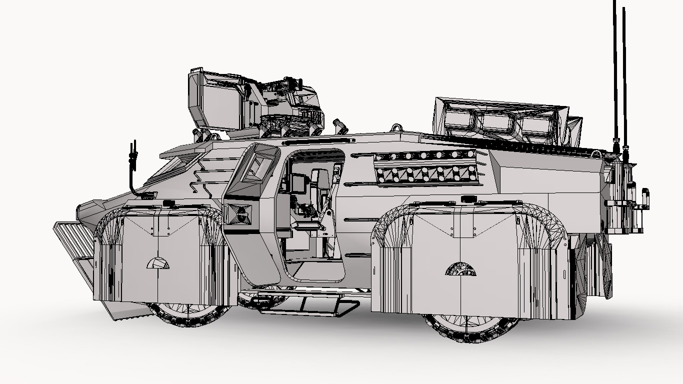 CONCEITO KAWE 4X4 BOPE Low-poly 3D model_25