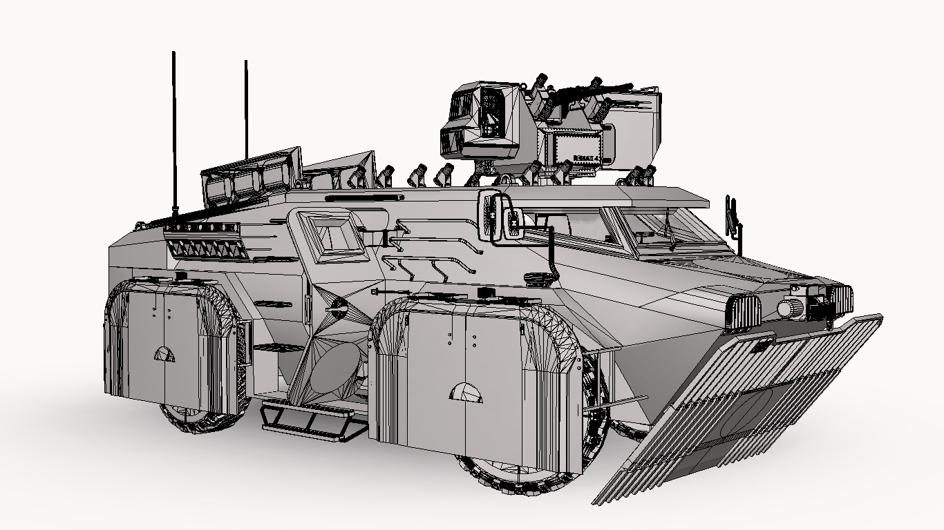 CONCEITO KAWE 4X4 BOPE Low-poly 3D model_29