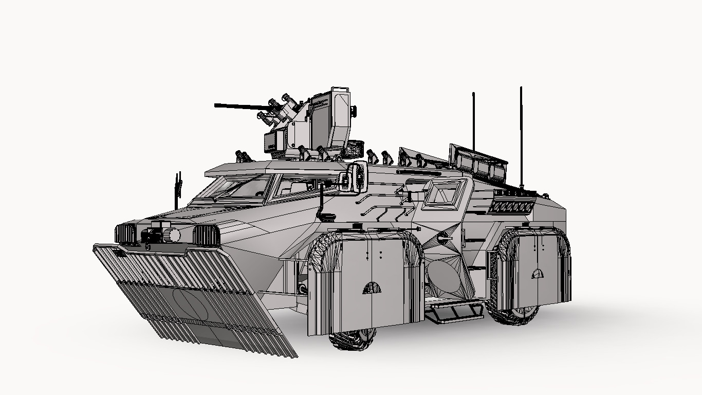CONCEITO KAWE 4X4 BOPE Low-poly 3D model_26