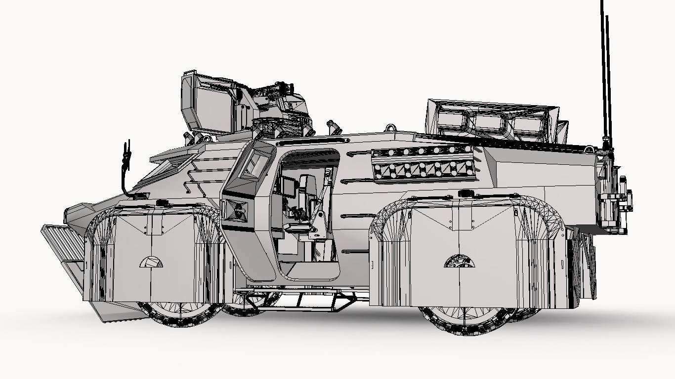 CONCEITO KAWE 4X4 BOPE Low-poly 3D model_27
