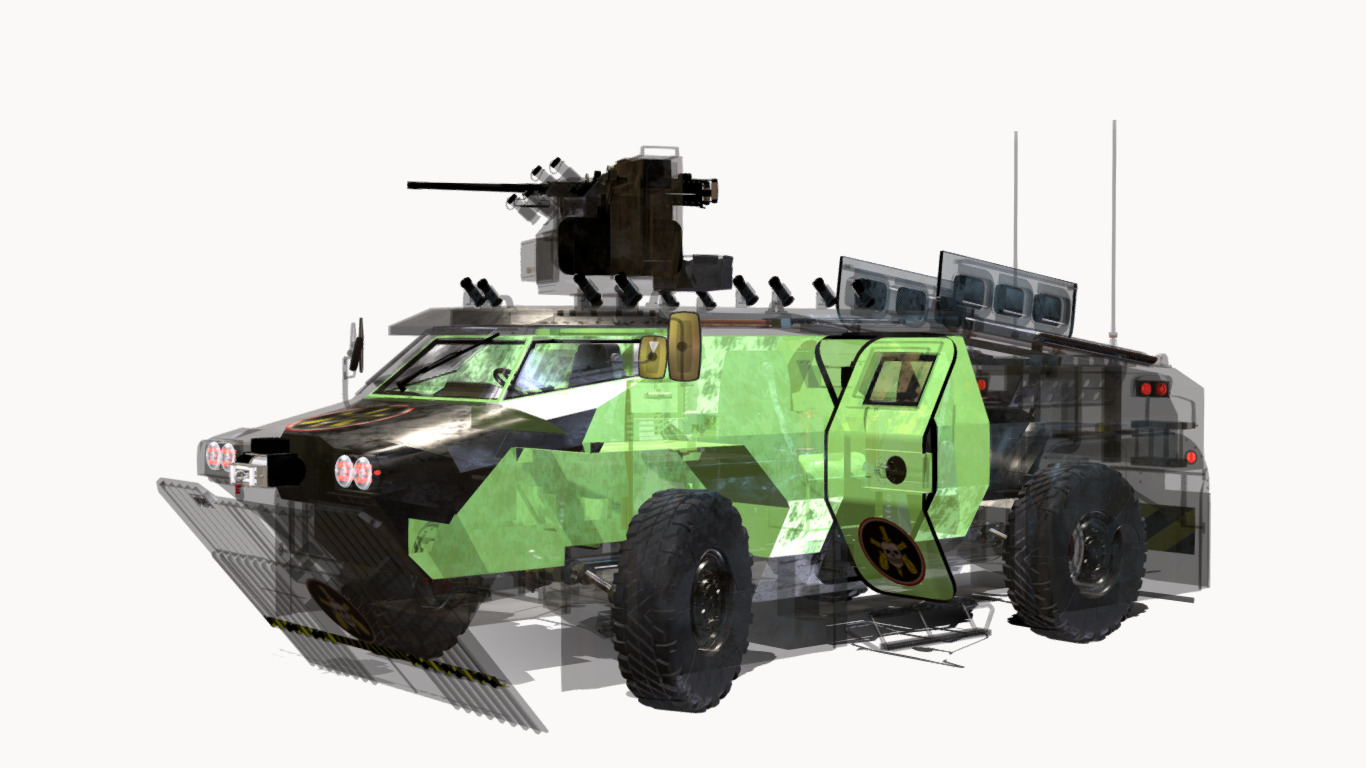 CONCEITO KAWE 4X4 BOPE Low-poly 3D model_10