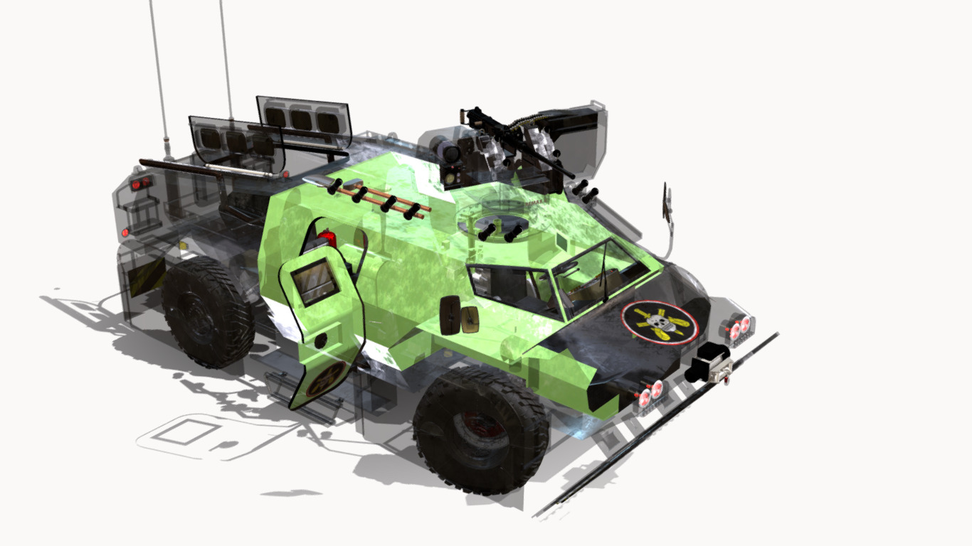 CONCEITO KAWE 4X4 BOPE Low-poly 3D model_14