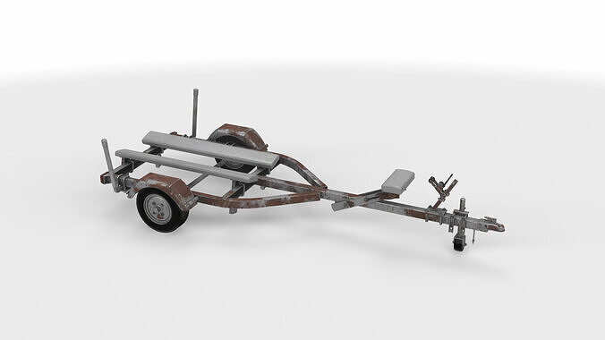 boat trailer 3D model