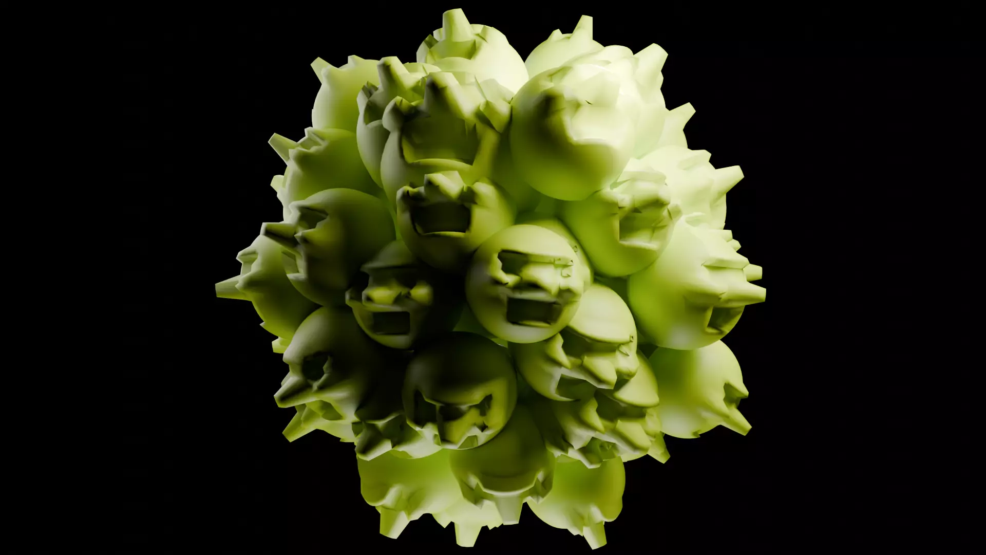 Screaming Orb - Grotesque Faceball 3D Free 3D model_0