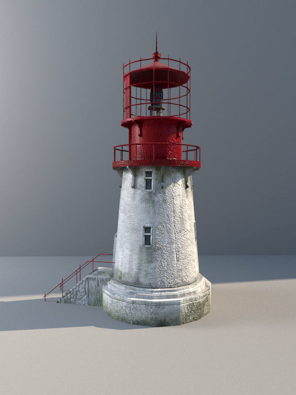 Lighthouse low-poly with LODs and PBR textures Low-poly 3D model_2
