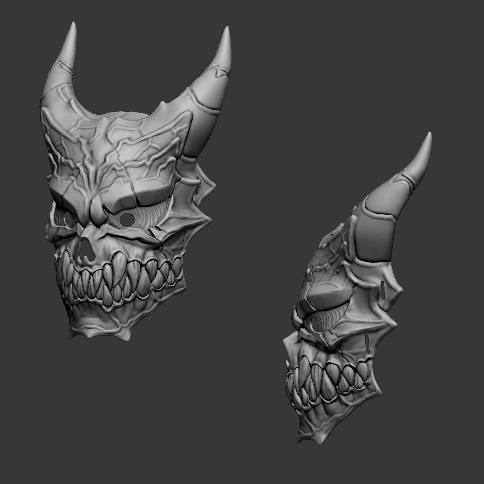 Kaiju No8 Mask  3D print model_3