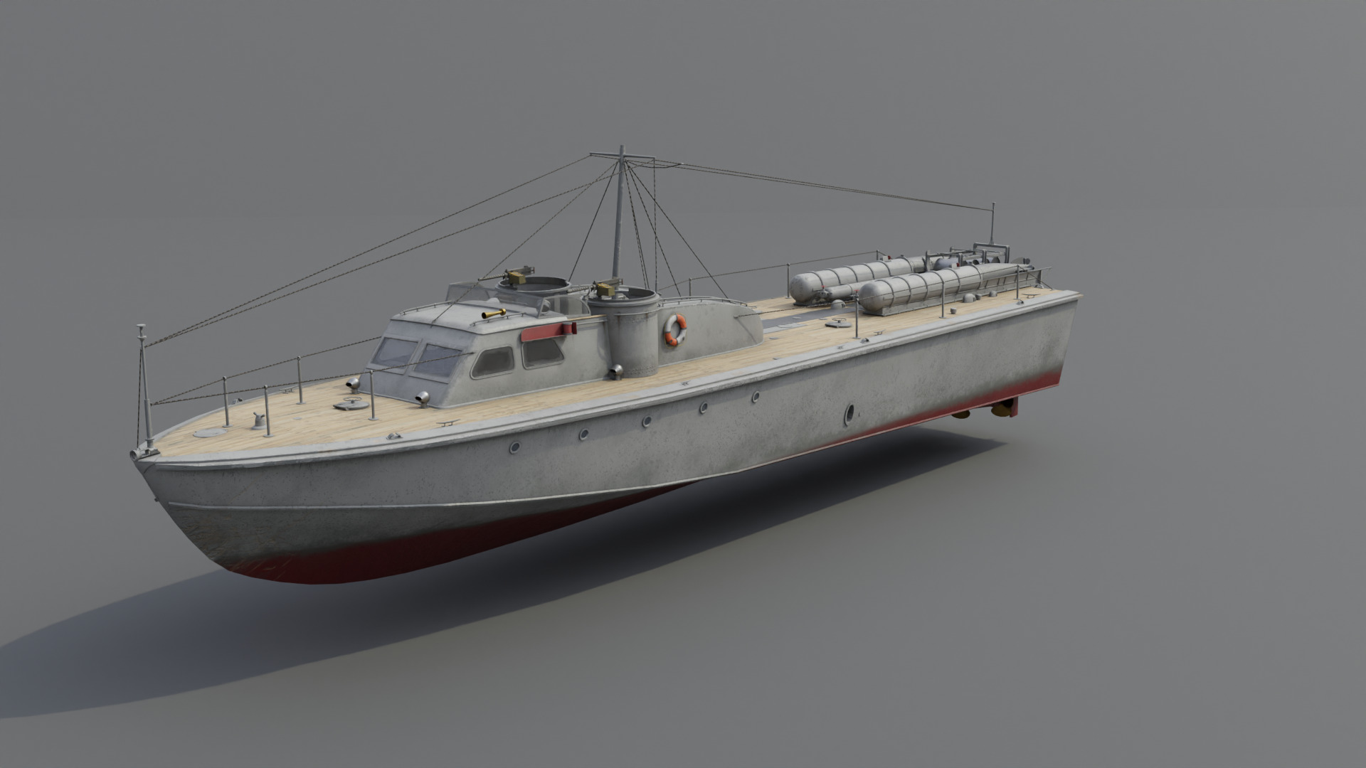 Higgins 81 ft PT-6 Motor Torpedo Boat Low-poly 3D model_27
