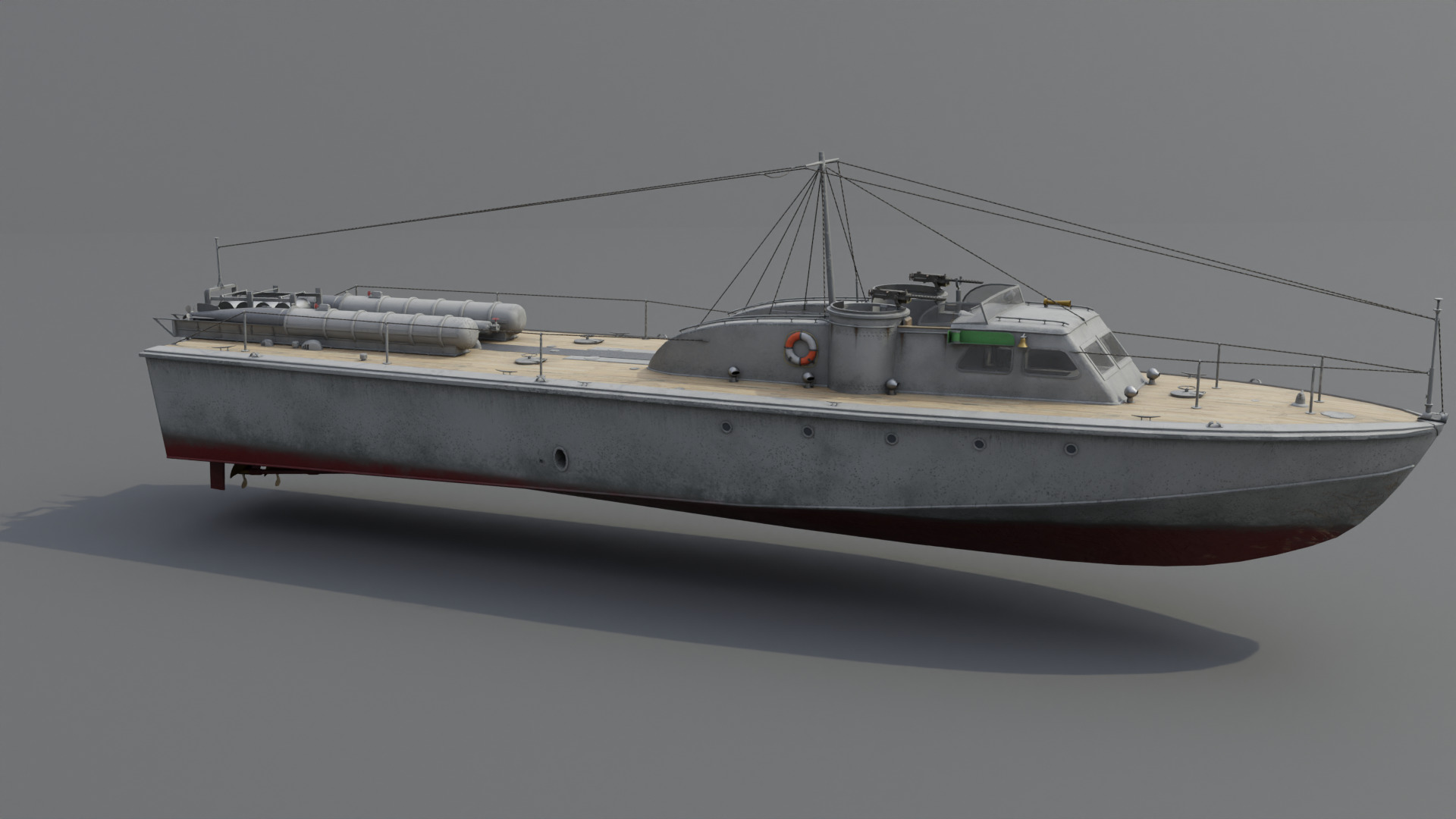 Higgins 81 ft PT-6 Motor Torpedo Boat Low-poly 3D model_20