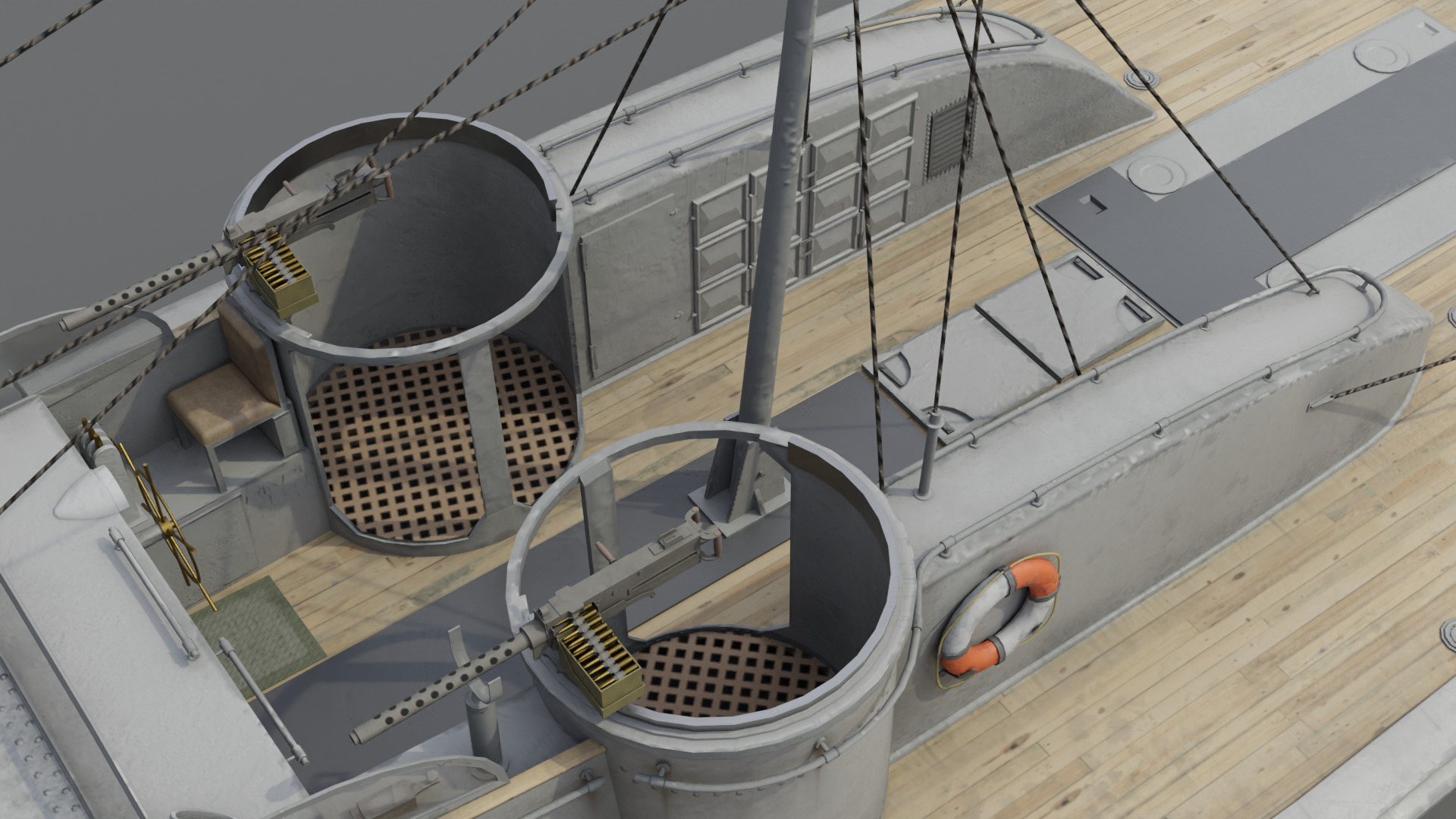 Higgins 81 ft PT-6 Motor Torpedo Boat Low-poly 3D model_5