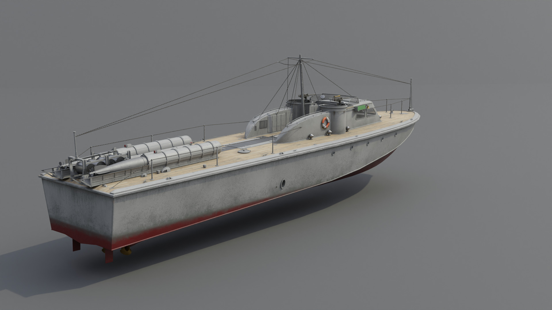Higgins 81 ft PT-6 Motor Torpedo Boat Low-poly 3D model_22