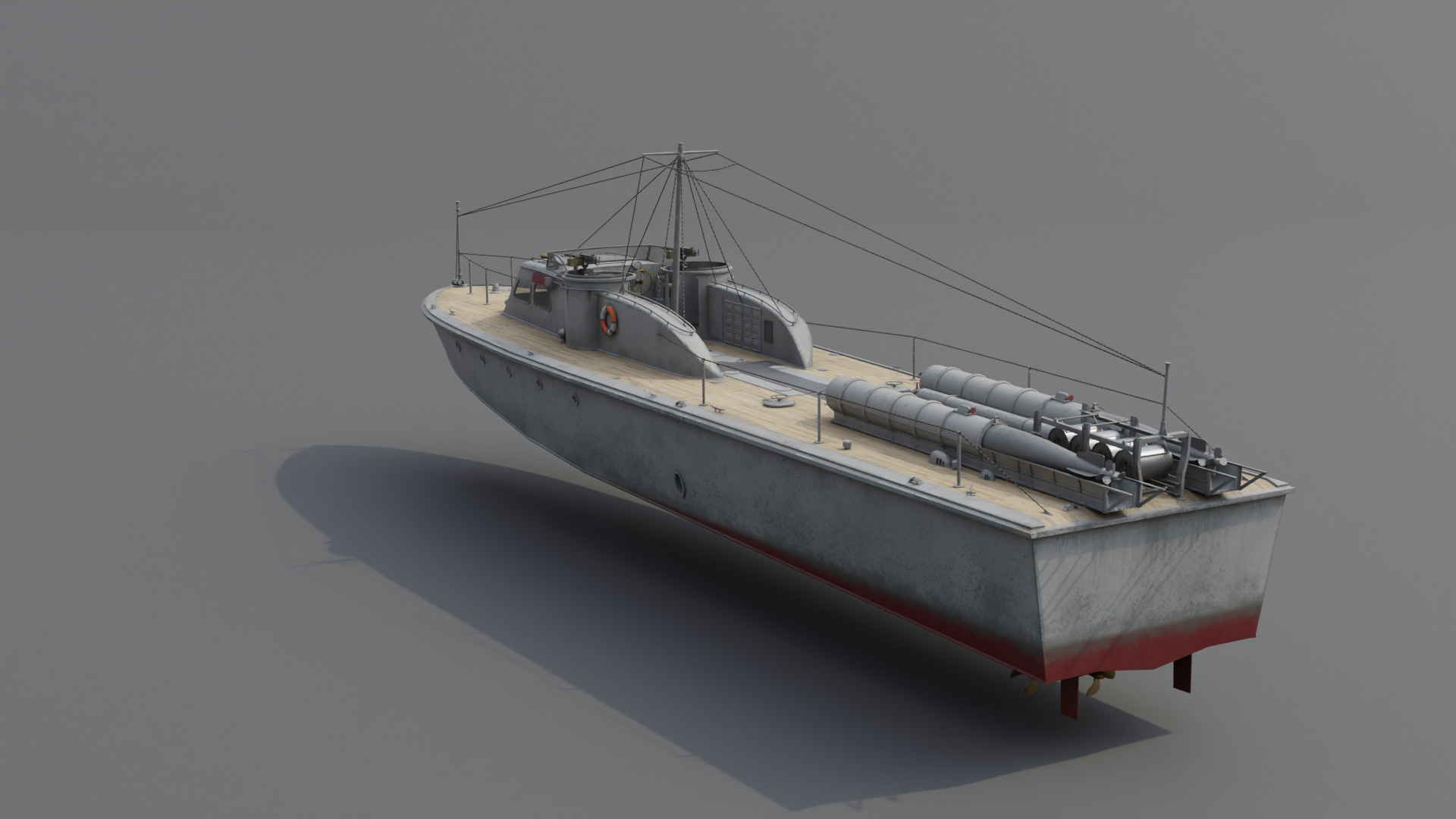 Higgins 81 ft PT-6 Motor Torpedo Boat Low-poly 3D model_24