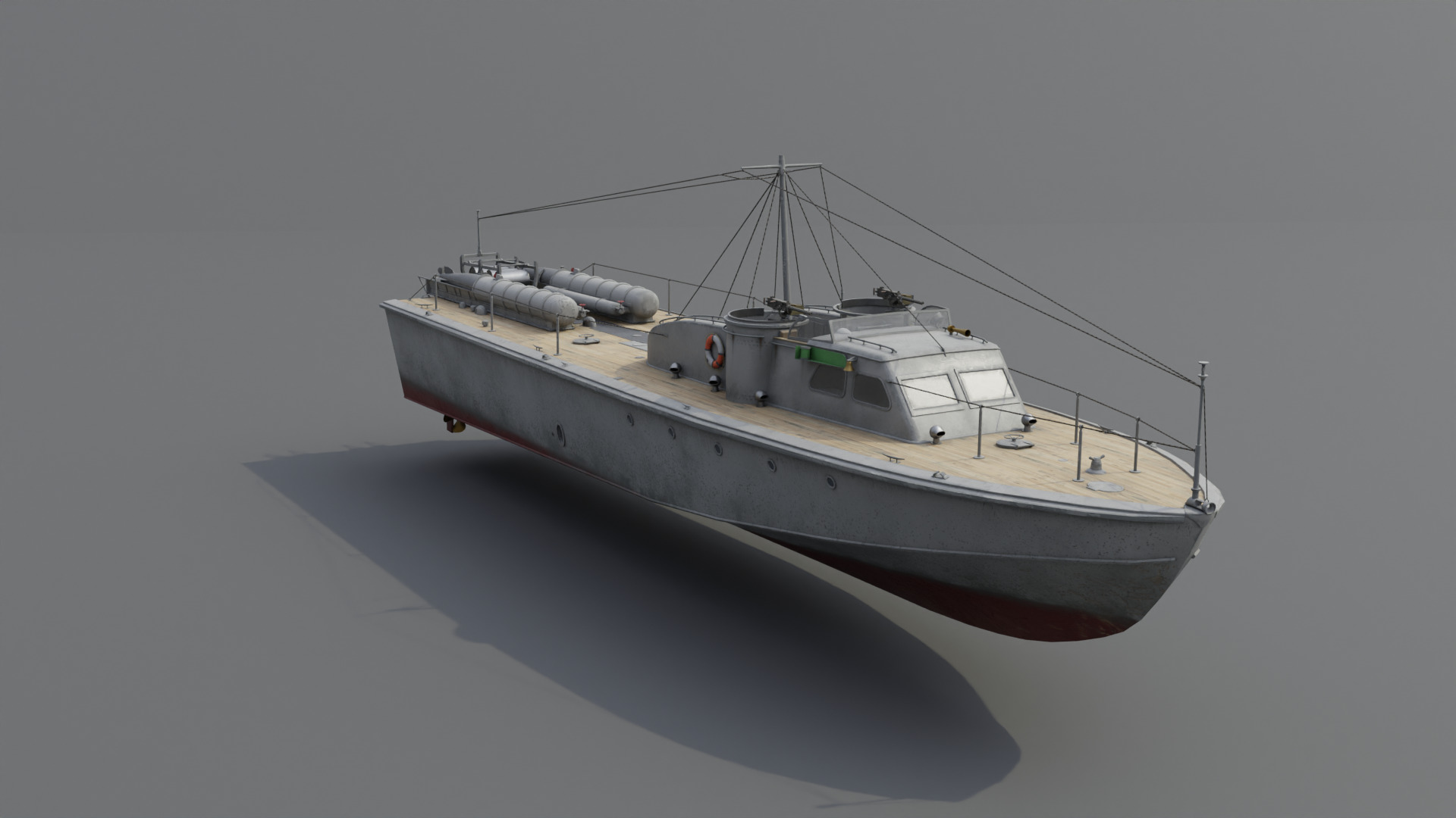 Higgins 81 ft PT-6 Motor Torpedo Boat Low-poly 3D model_19