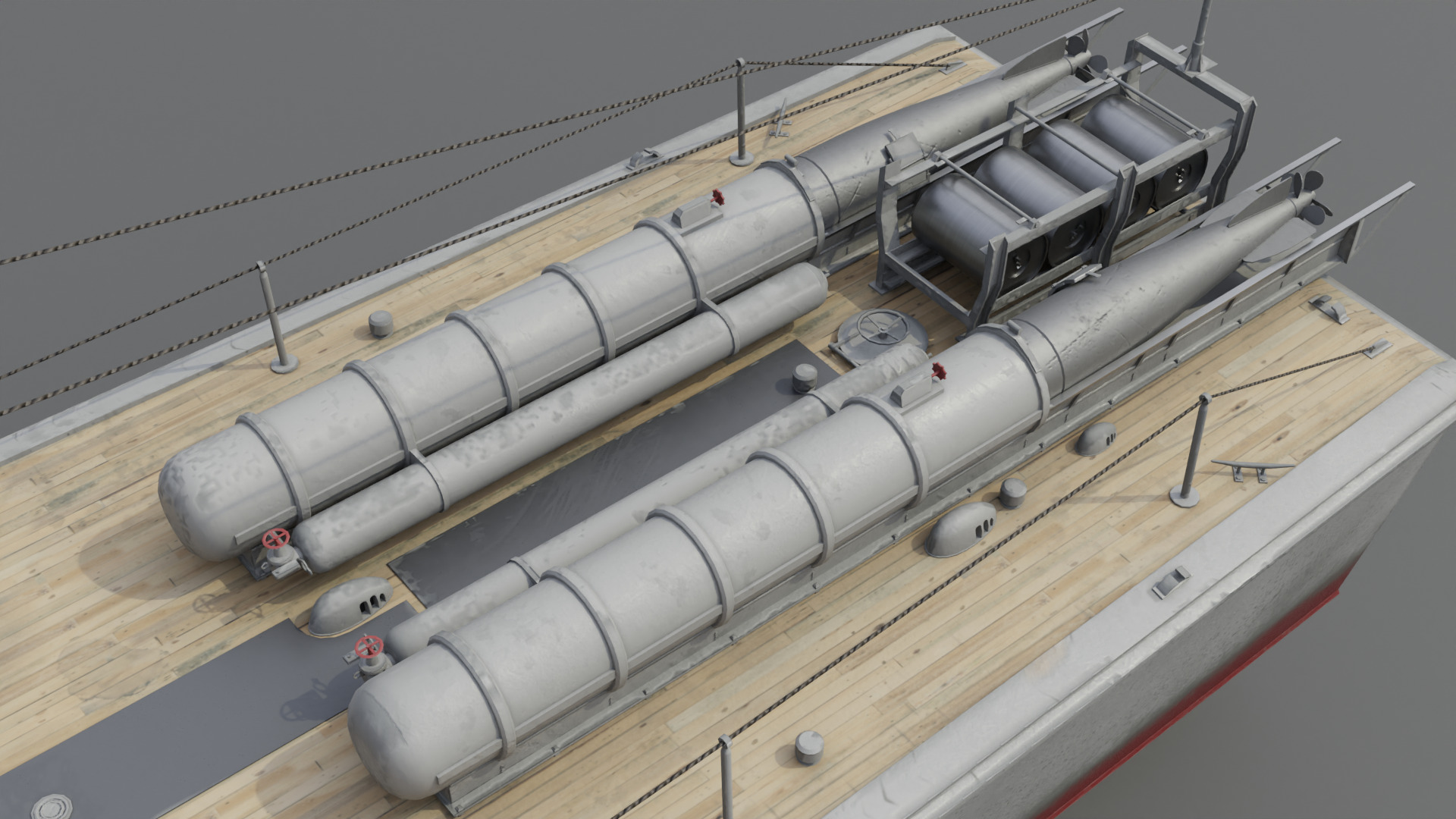 Higgins 81 ft PT-6 Motor Torpedo Boat Low-poly 3D model_8