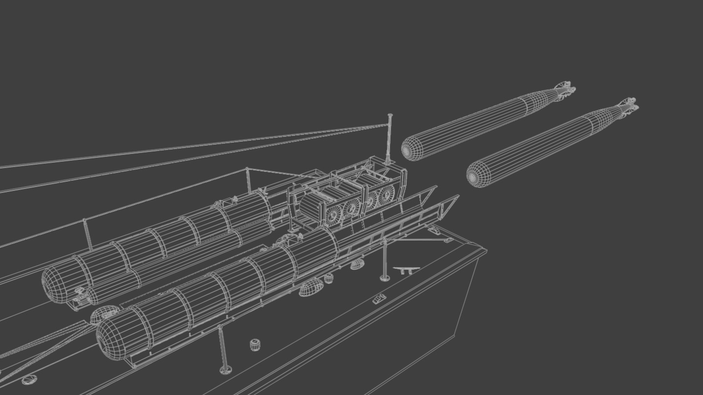 Higgins 81 ft PT-6 Motor Torpedo Boat Low-poly 3D model_15