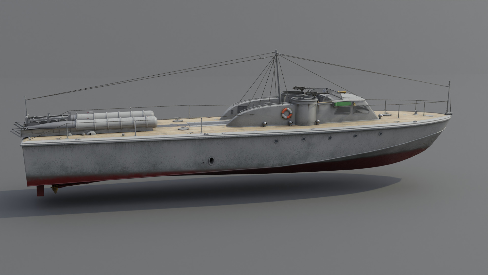 Higgins 81 ft PT-6 Motor Torpedo Boat Low-poly 3D model_21