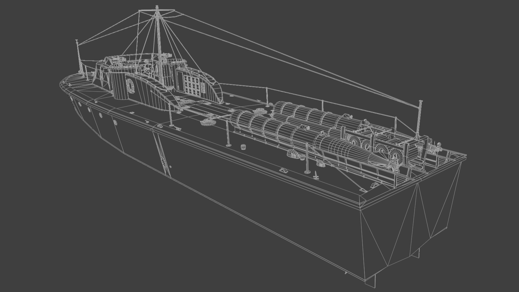 Higgins 81 ft PT-6 Motor Torpedo Boat Low-poly 3D model_12