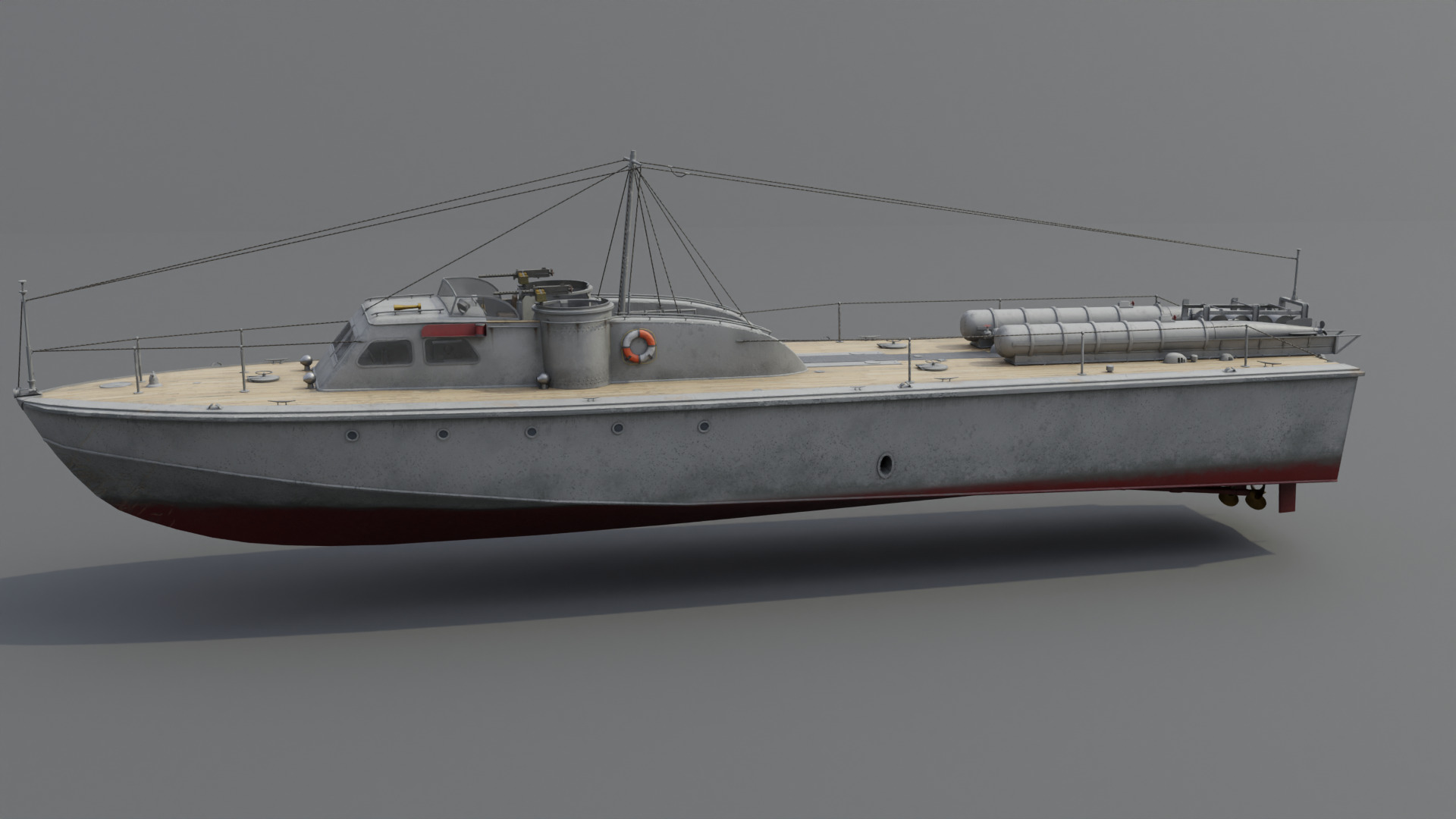 Higgins 81 ft PT-6 Motor Torpedo Boat Low-poly 3D model_26