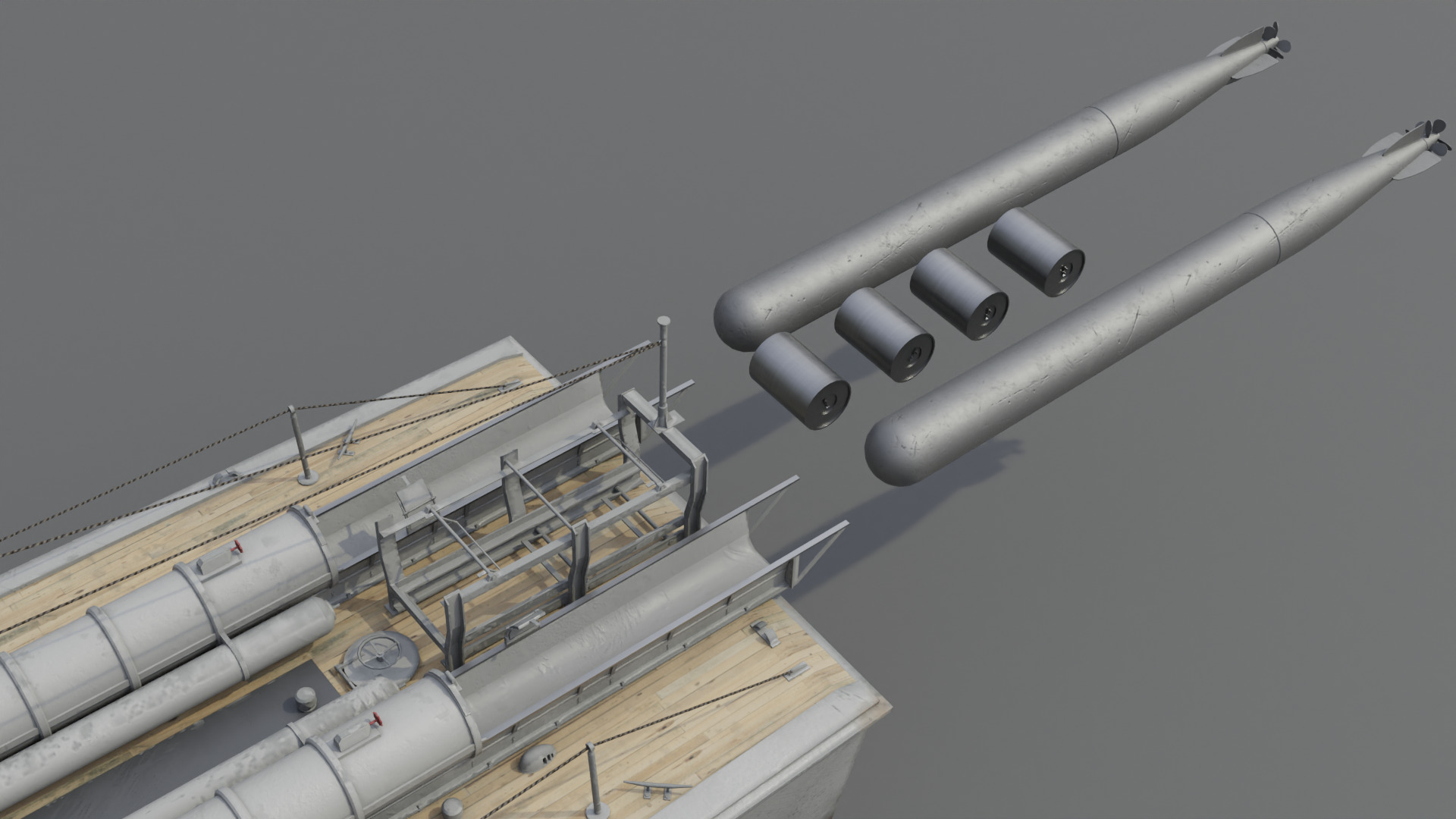 Higgins 81 ft PT-6 Motor Torpedo Boat Low-poly 3D model_9