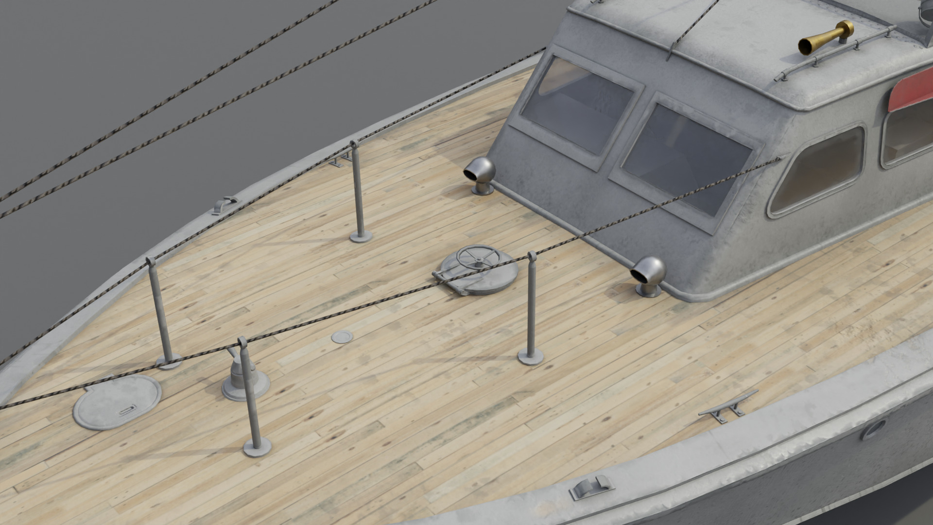 Higgins 81 ft PT-6 Motor Torpedo Boat Low-poly 3D model_6