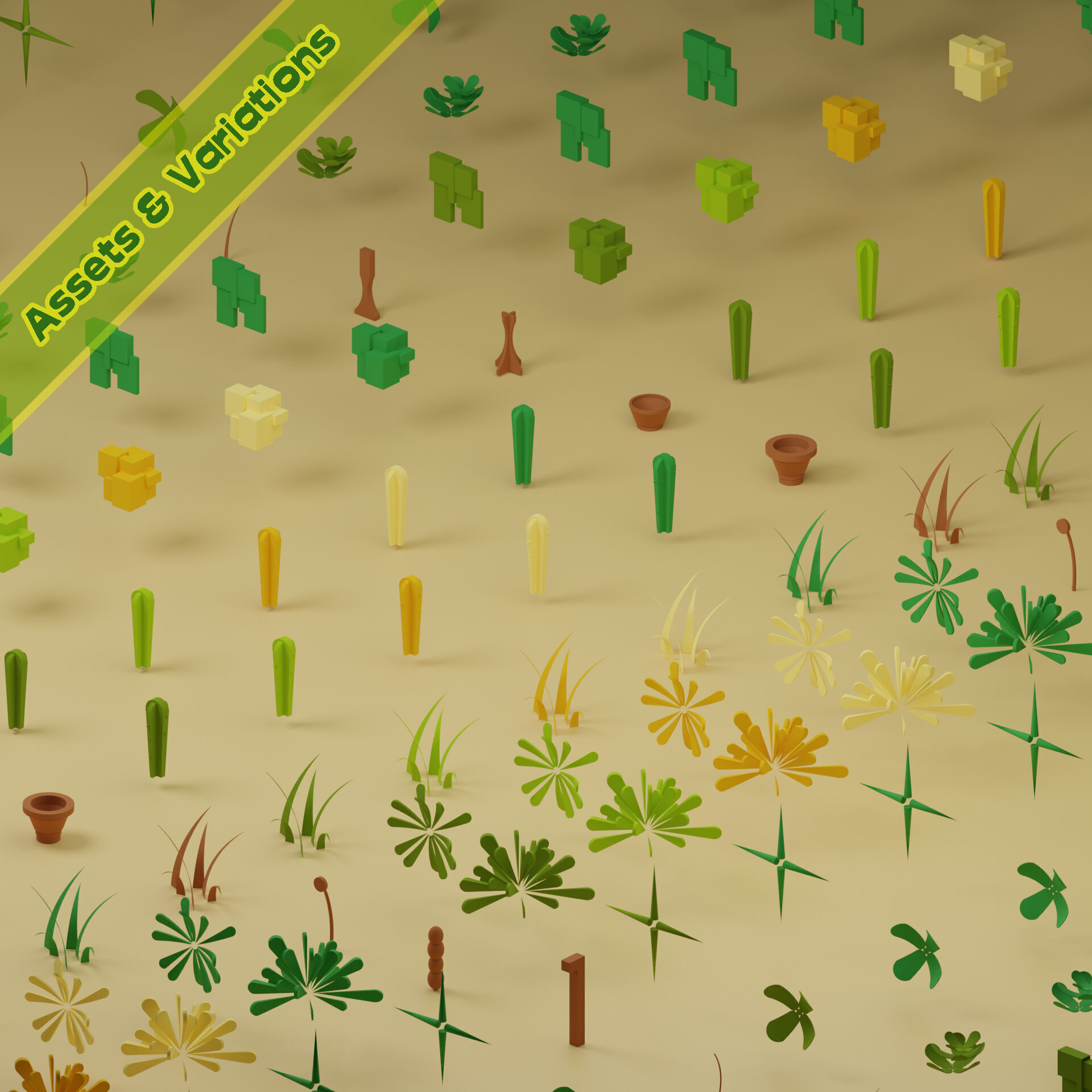 Low Poly Trees Collection - 25 trees pack 10 Low-poly 3D model_2