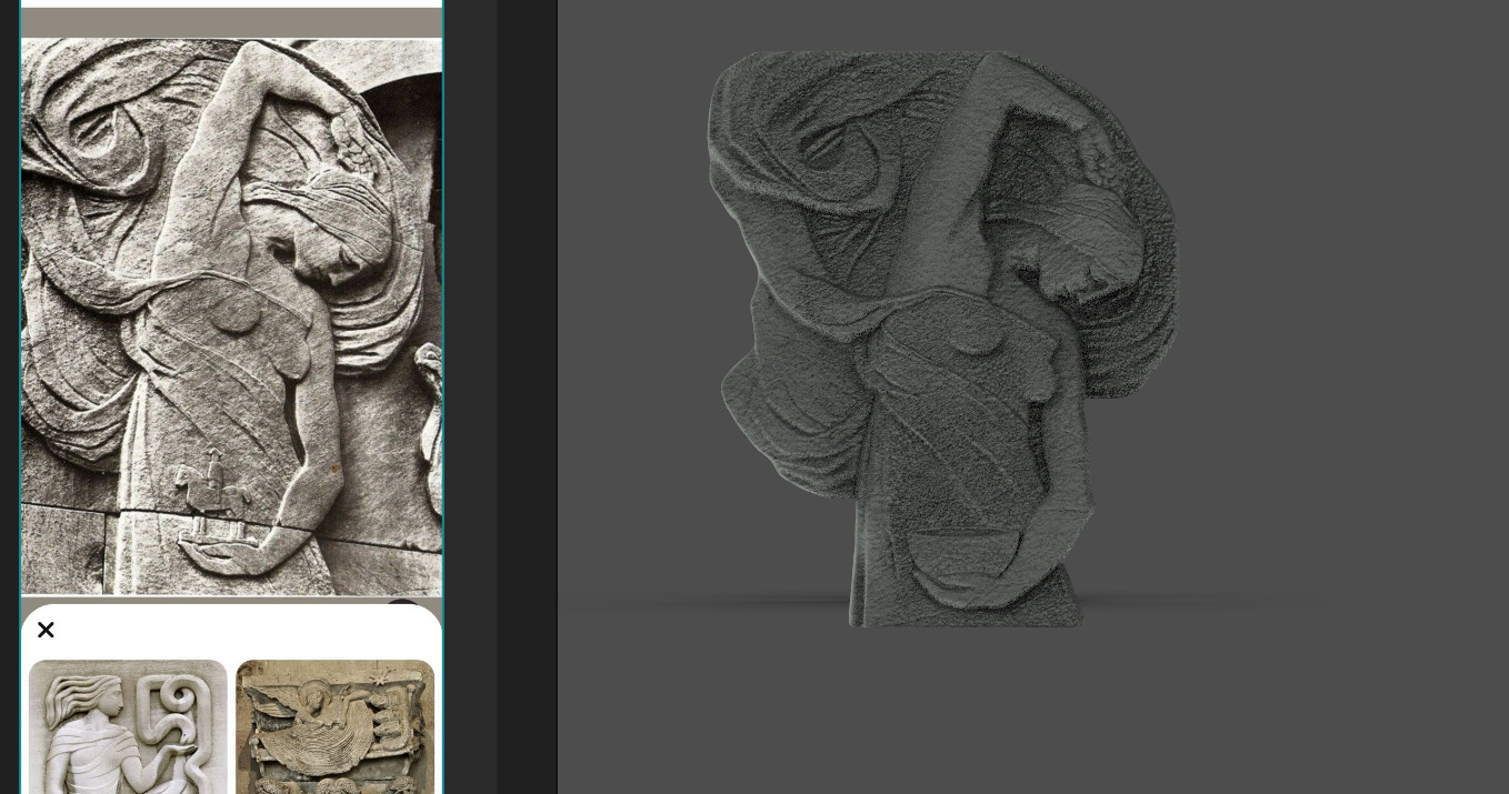 bas-relief of a girl  3D print model_7
