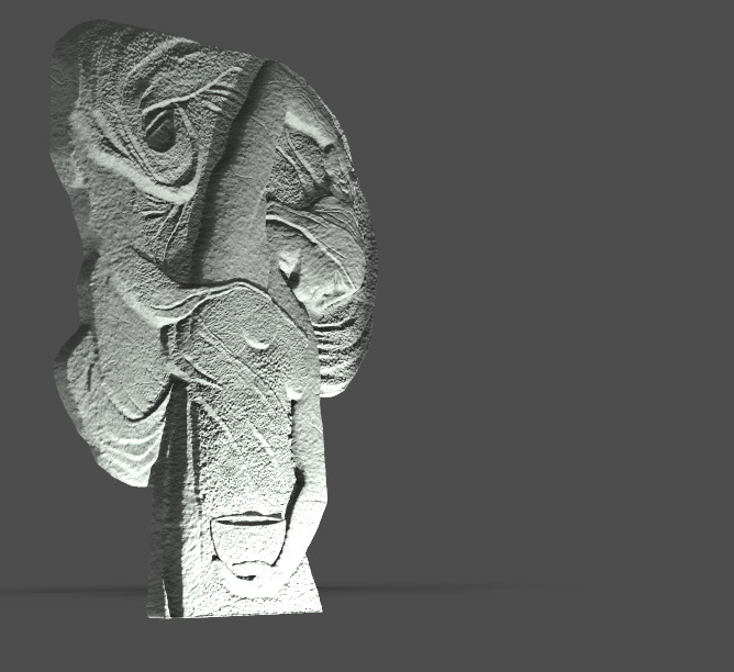 bas-relief of a girl  3D print model_10