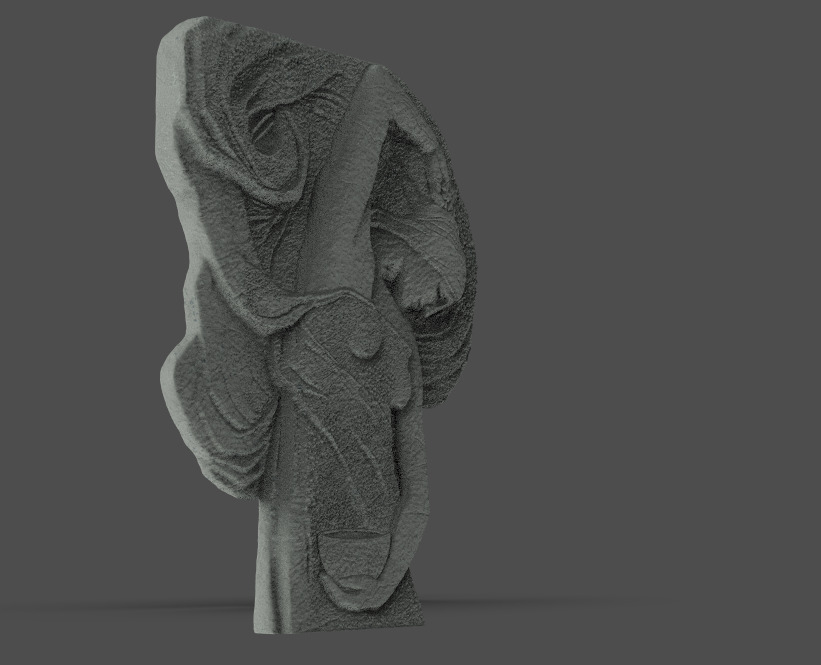 bas-relief of a girl  3D print model_6