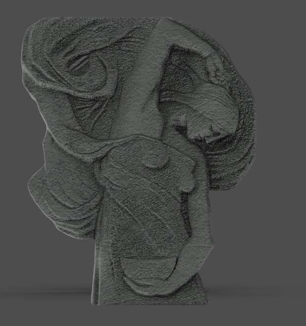 bas-relief of a girl  3D print model_5
